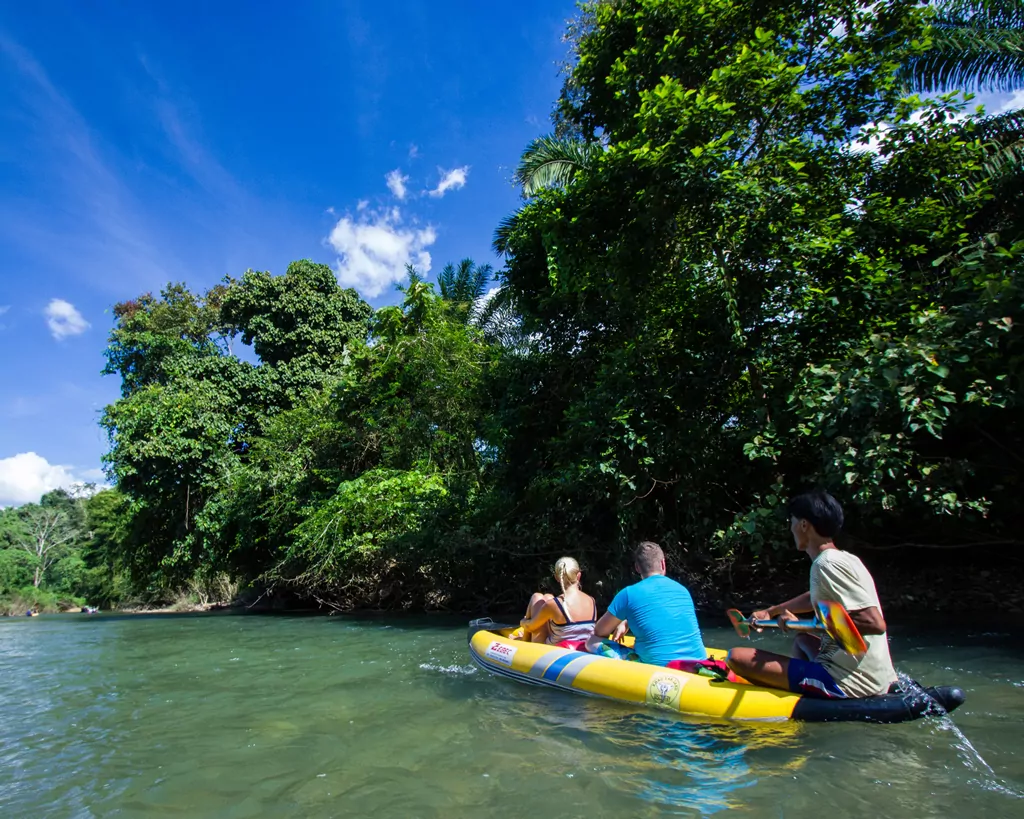 Canoeing at Klong Sok river